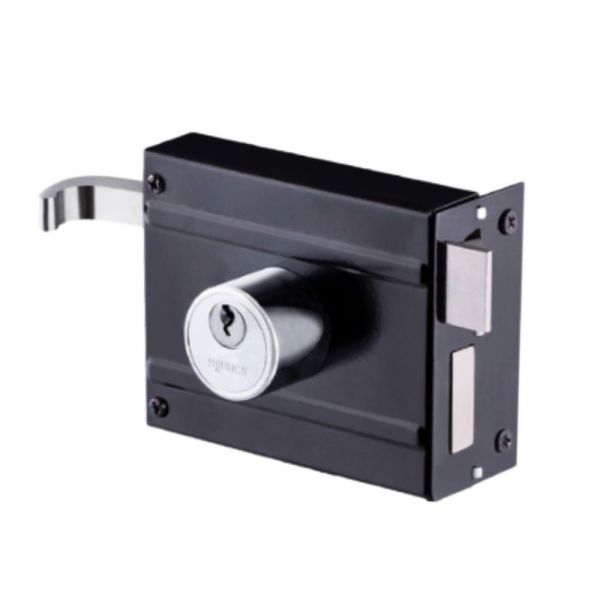 Fechadura Portão Sobrepor F-1500 Preto Fosco Soprano
