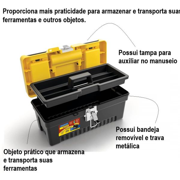 Caixa Plástica Para Ferramenta 17” Tramontina 43803017