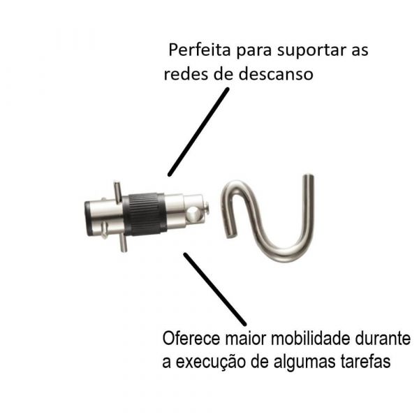Armador De Rede Tipo Batom Niquelado Metalvi 1001