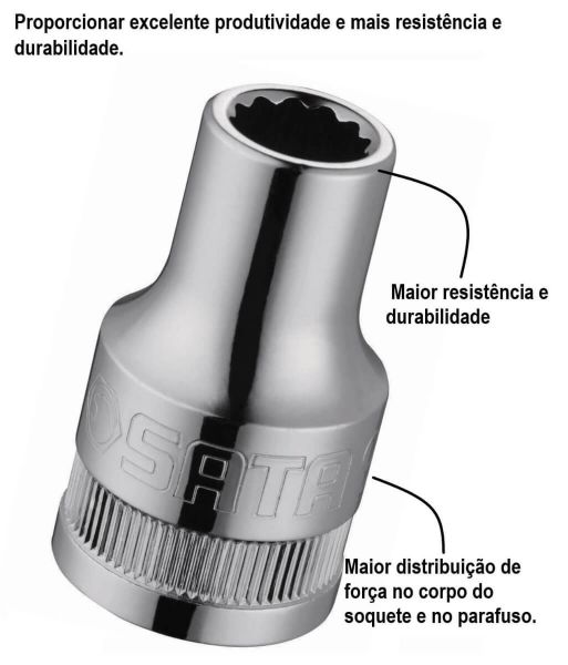 Soquete Estriado 1/2