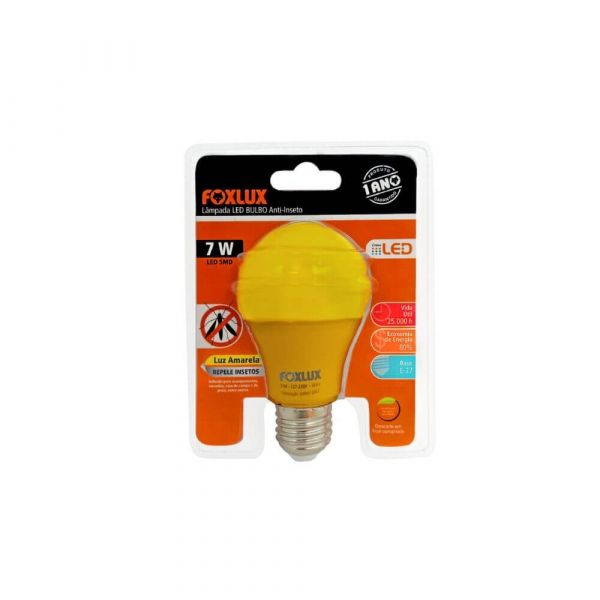 Lâmpada Led Buldo Anti Inseto 7W Bivolt Foxlux