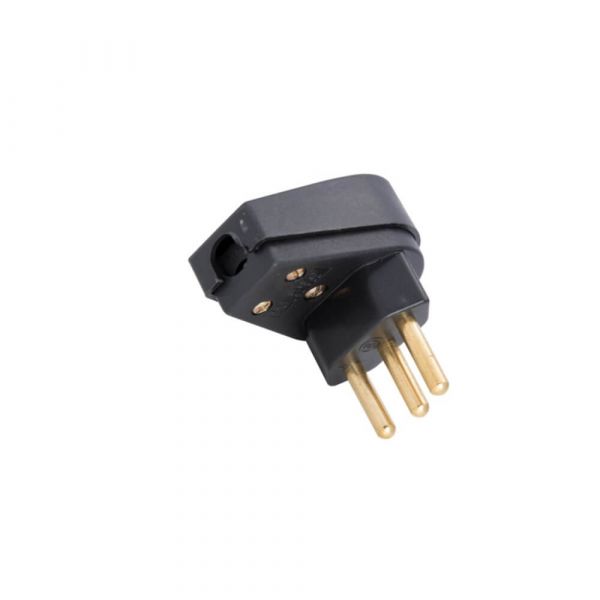 Plugue Angular 2P+T 10 A 250 V Preto Tramontina
