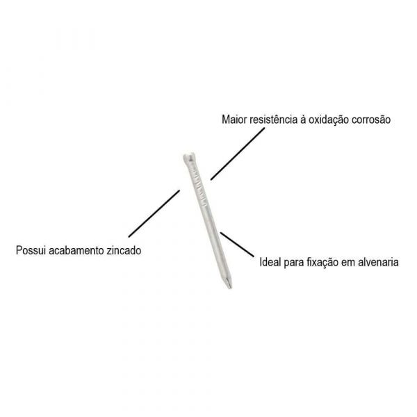 52 gr Prego Em Aço Sem Cabeça 12 X 12mm Vonder