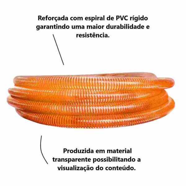 1 Metro De Mangote Espiral Laranja 3