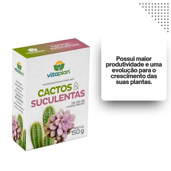 Fertilizante para Cactos e Suculentas 150g 8000407-U Vitaplan