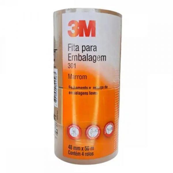 Fita Adesiva 48mm X 50m Marrom 3M