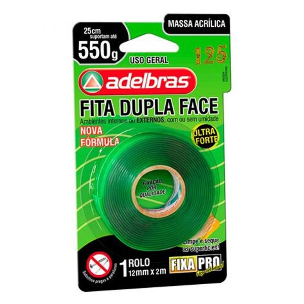 Fita Dupla Face Massa Acrílica Fixa Pro200 Adelbras 0815000001