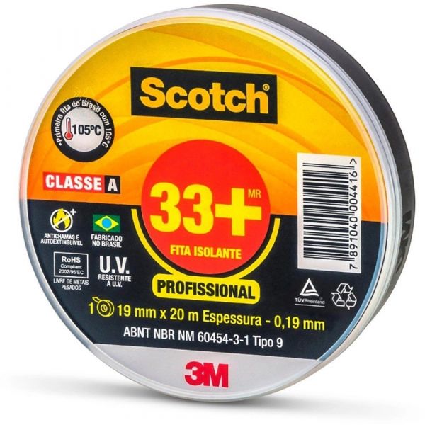 Fita Isolante 33+ 3M 20m