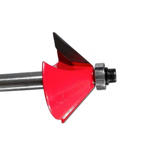 Fresa para Tupia Moldura Reta Chanfro com Rolamento 1.1/4 x 1/4 Pol. Rocast