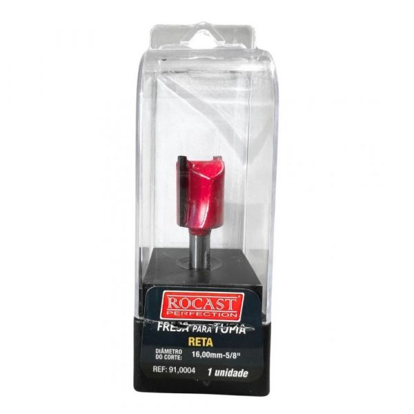 Fresa para Tupia Reta 5/8 x 1/4 Pol. Rocast