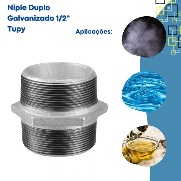 Niple Duplo Galvanizado 1/2