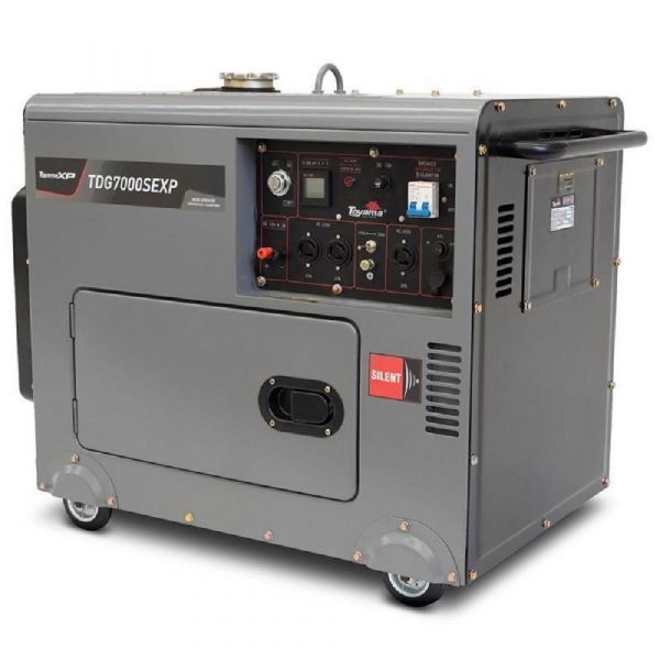 Gerador De Energia Bivolt Á Diesel 110/220V 6,0KVA TDG7000SEXP Toyama