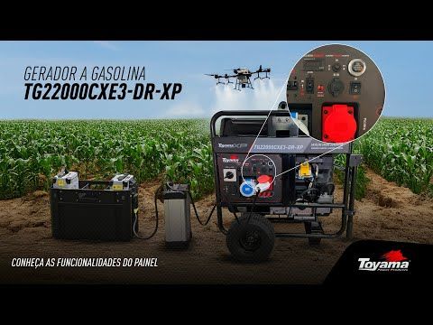 Gerador à Gasolina 23,75KVA Partida Elétrica 220/380V TG22000CXE3-DR-XP Toyama
