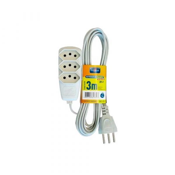 Extensão Elétrica 3X0,75mm Com 3 Tomadas Daneva