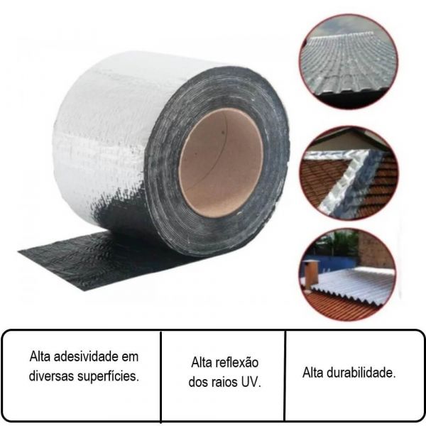 Fita Multiuso Aluminizada 10cm x 10m Dryko