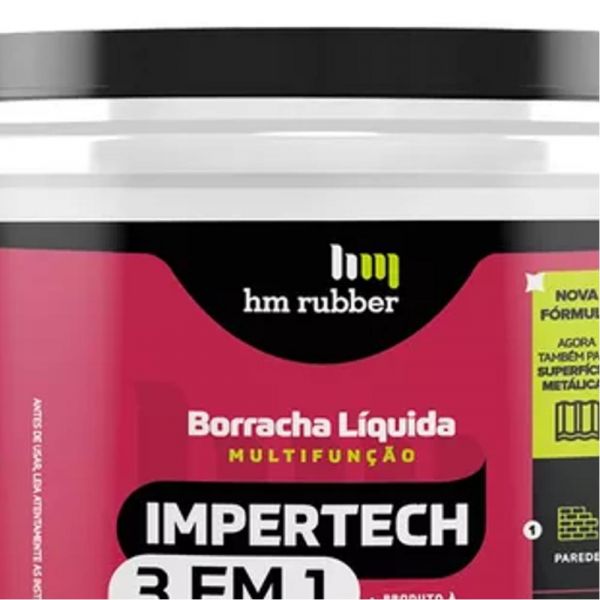 Impermeabilizante Impertech 3 em 1 Cinza 3,6Kg Hm Rubber