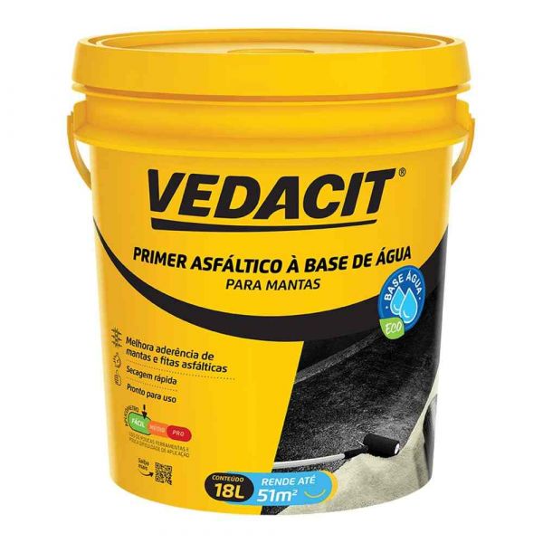 Primer Eco Asfáltico à Base de Água 18 Litros Vedacit