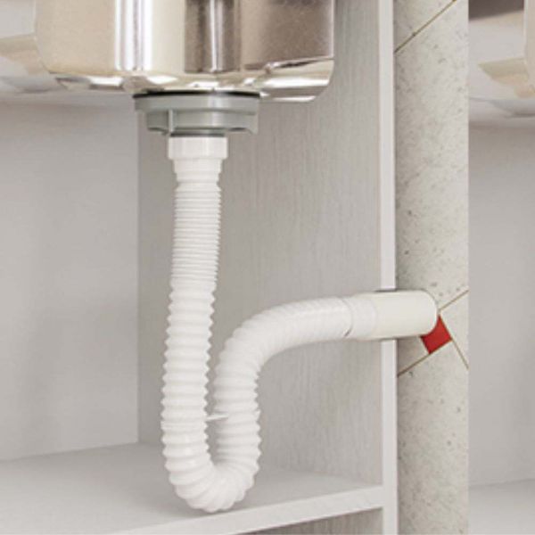 Sifão Tubo Extensivo Sanfonado 70cm Branco Blukit