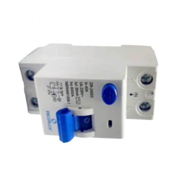 Interruptor Diferencial Residual DR 2P 30MA 40A Decorlux
