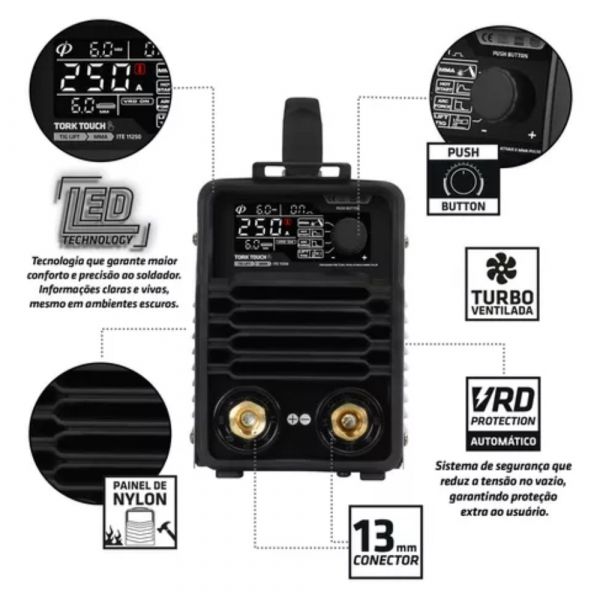 Inversora Touch 250A Extreme ITE-11250-2 Tork