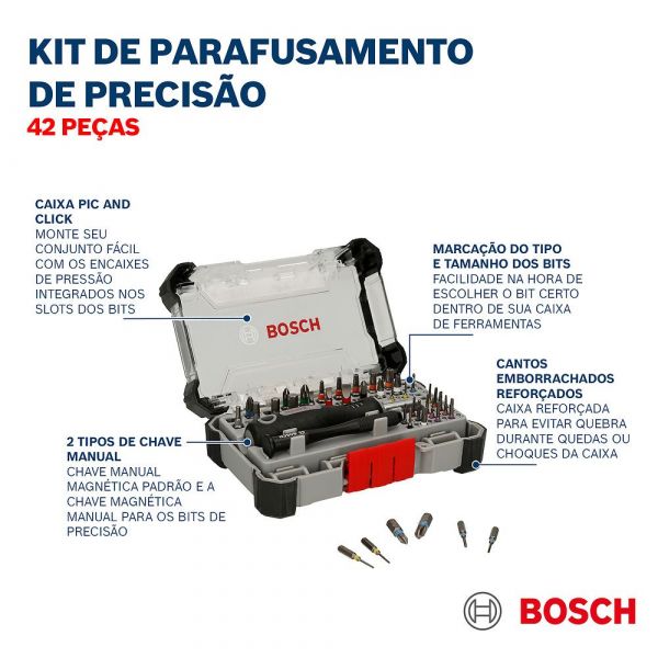 Jogo de Bits Impact Control 42 Peças Bosch