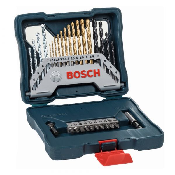 Kit de Pontas e Brocas em Titânio Bosch X-Line 30 peças