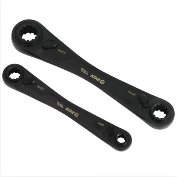 Jogo de Chave com Catraca X6 Quadbox 8mm a 19mm 2 Peças Sata 