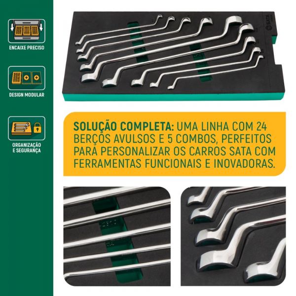 Jogo de Chaves Estrela Angulada com 9 Peças ST09010G Sata