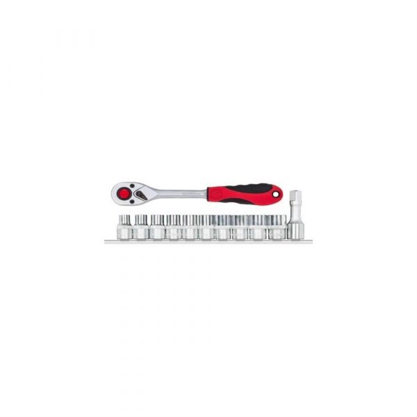 Jogo Soquetes R69008012 Sextavado Com Catraca 12 Peças 1/2” Polegadas Gedore Red