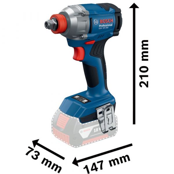Kit Chave de Impacto GDX 18V-285 18V + 2 Baterias GBA 18V 4Ah + Carregador GAL 18V-40 Bosch