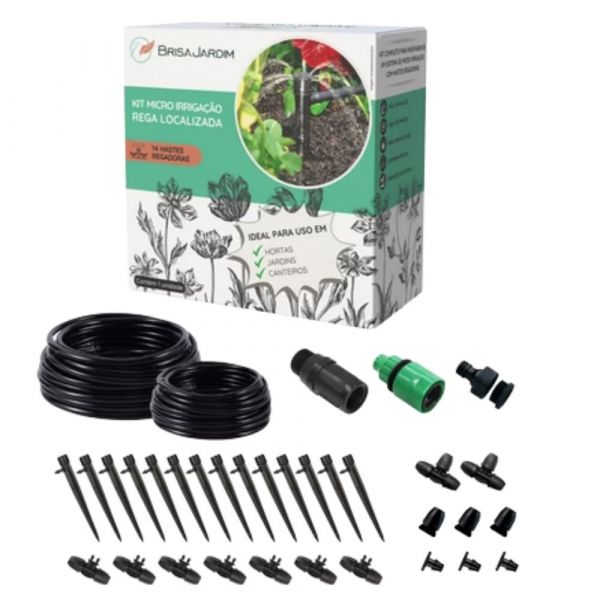 Kit Micro Irrigação Rega Localizada Kil14 Brisa Jardim