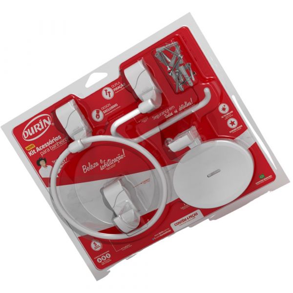 Kit para Banheiro Sofisticato 4 Peças Durin