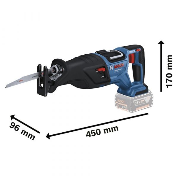 Kit Serra Sabre GSA 185-LI 18V + 2 Baterias GBA 18V 4Ah + Carregador GAL 18V-40 Bosch
