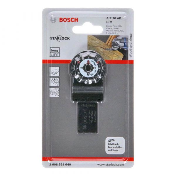 Lâmina de serra de imersão Bosch para multicortadora  BIM AIZ 20 AB Wood and Metal 20 x 30 mm blister com 1 peça