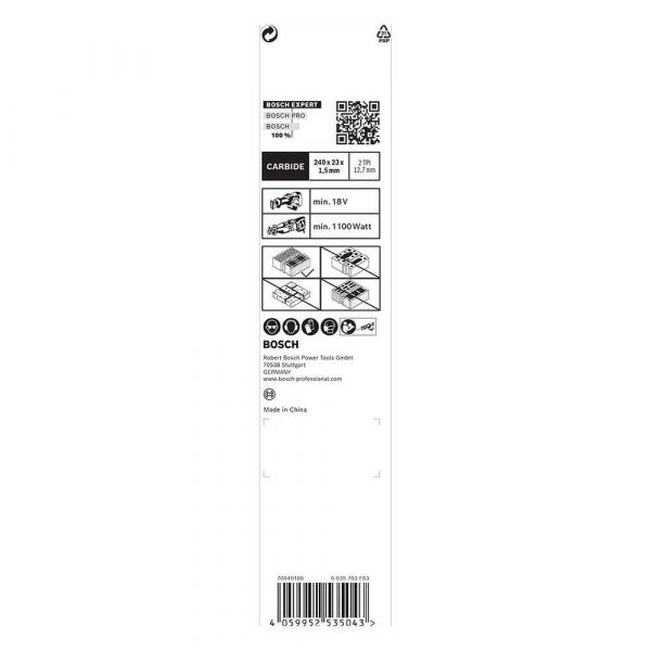 Lâmina de Serra Sabre Bosch EXPERT S1543HM Hollow Brick