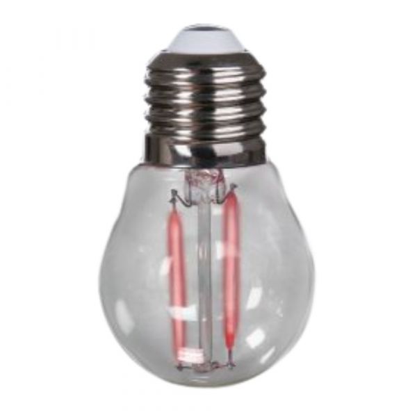 Lâmpada LED Bolinha Filamento 2W Vermelha E-27 Bivolt Avant