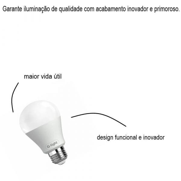 Lâmpada Led Bulbo 9W Bivolt E27 GLight