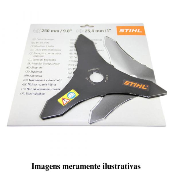 Lamina para Roçadeira 3 Pontas 250mm Furo 25,4mm Stihl