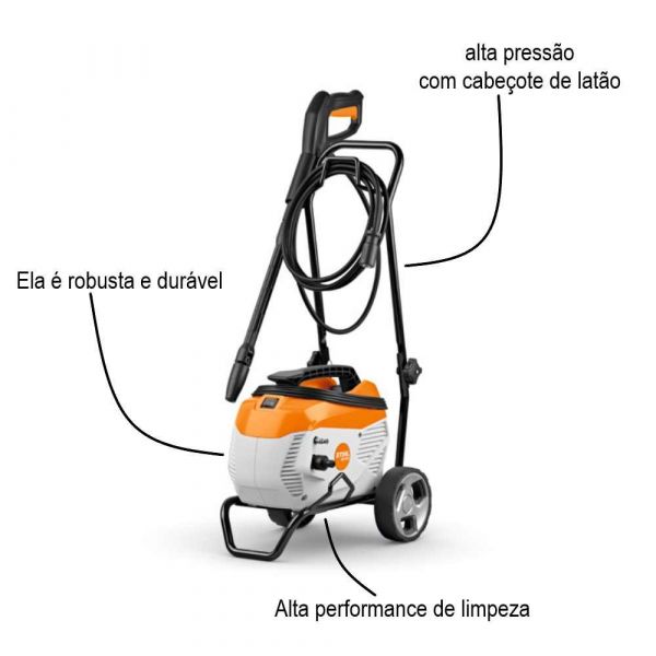 Lavadora de alta pressão RE com Carrinho 145 Stihl