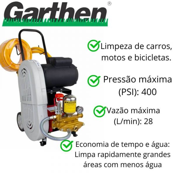 Lavadora EL-4000V2 2,0CV 2P Trifásica Com Carrinho Garthen