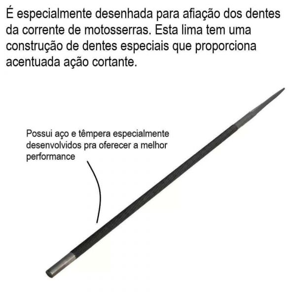 Lima Pra Motosserra 8x7/32 com 2 Unidades K&F