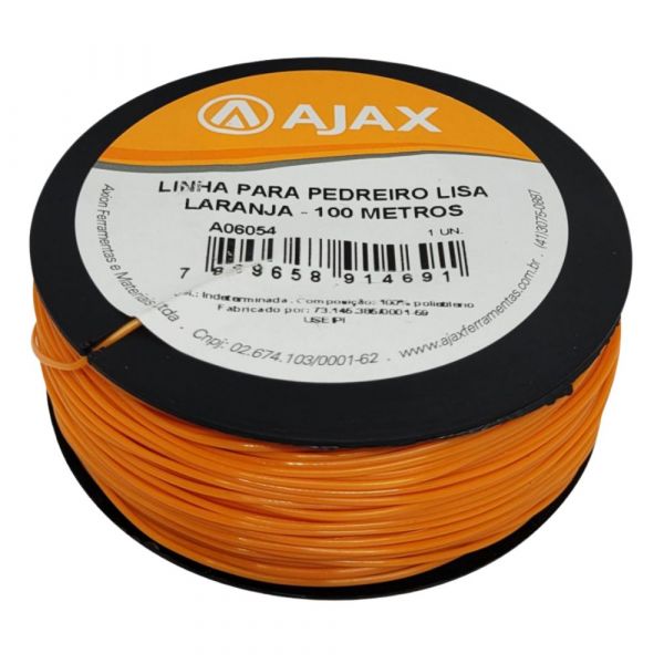Linha para Pedreiro 100 Metros Laranja Lisa Ajax