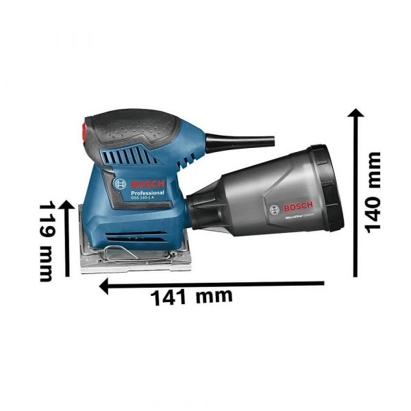 Lixadeira Orbital de Palma Bosch GSS 140-1A 180W 220V 3 Lixas