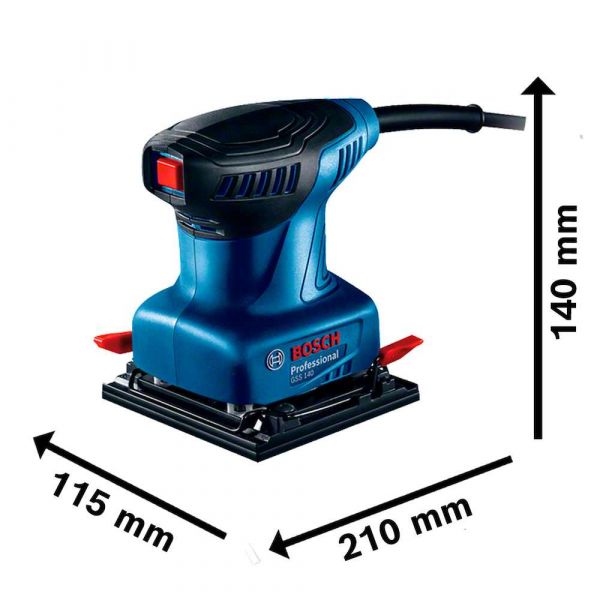 Lixadeira Orbital de Palma Bosch GSS 140 220W 220V 3 lixas