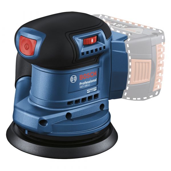 Lixadeira Roto Orbital à Bateria GEX 185-LI, 18V sem Bateria Bosch