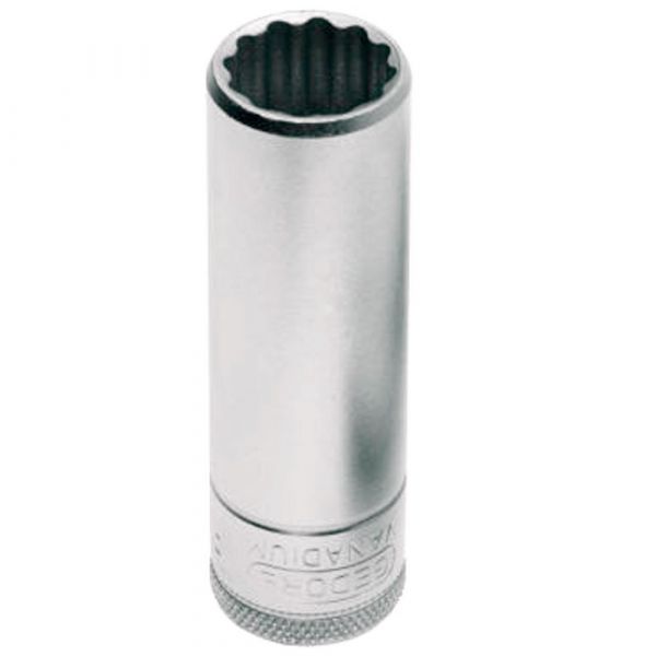 Soquete Estriado Longo 12mm com Encaixe 1/2- Gedore D19L-12