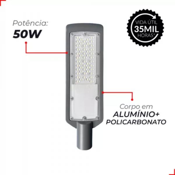 Luminária Led 6500K 50W Avant