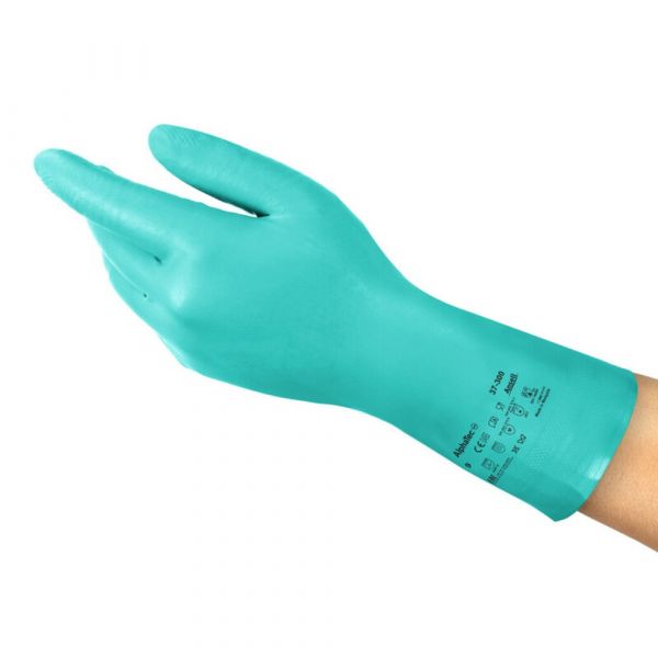 Luva Alphatec 37-300 Nitrílica Verde Tamanho 8 CA 44299 Ansell