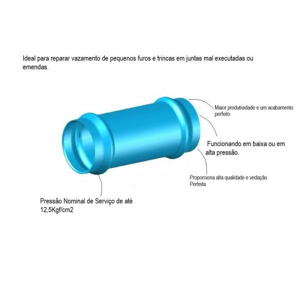 Luva De Correr Defofo DN150 PN125 PTI Conexões