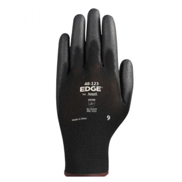 Luva de Poliéster com Banho de PU Tátil Edge 48-123 Tamanho G Ansell